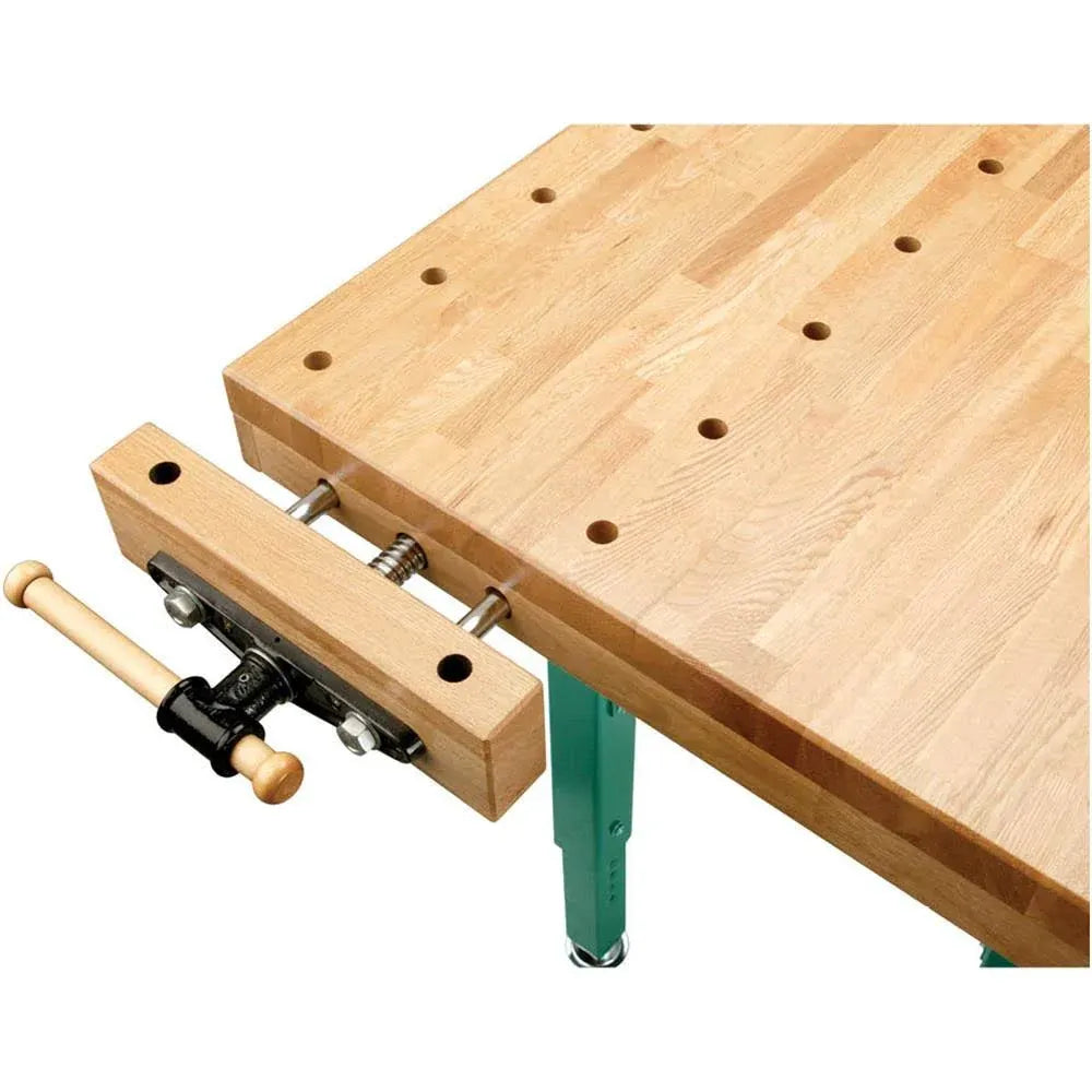 Oak Workbench With Steel Legs