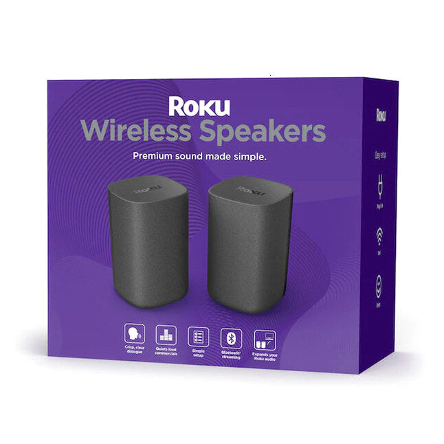 Roku 6.1-in 80-Watt Set of 2 Smart Indoor Portable Speaker