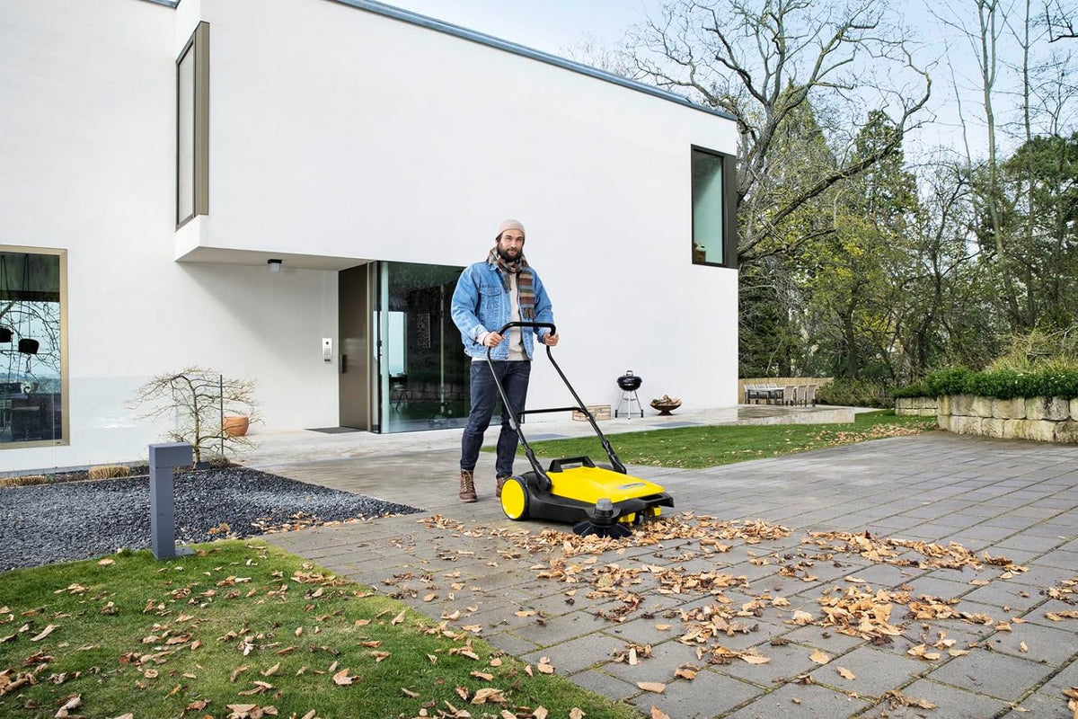 Karcher S 6 Twin Walk-Behind Push Sweeper, 10 Gallon Capacity, 33.9 in Sweeping Width - 1.766-461.0