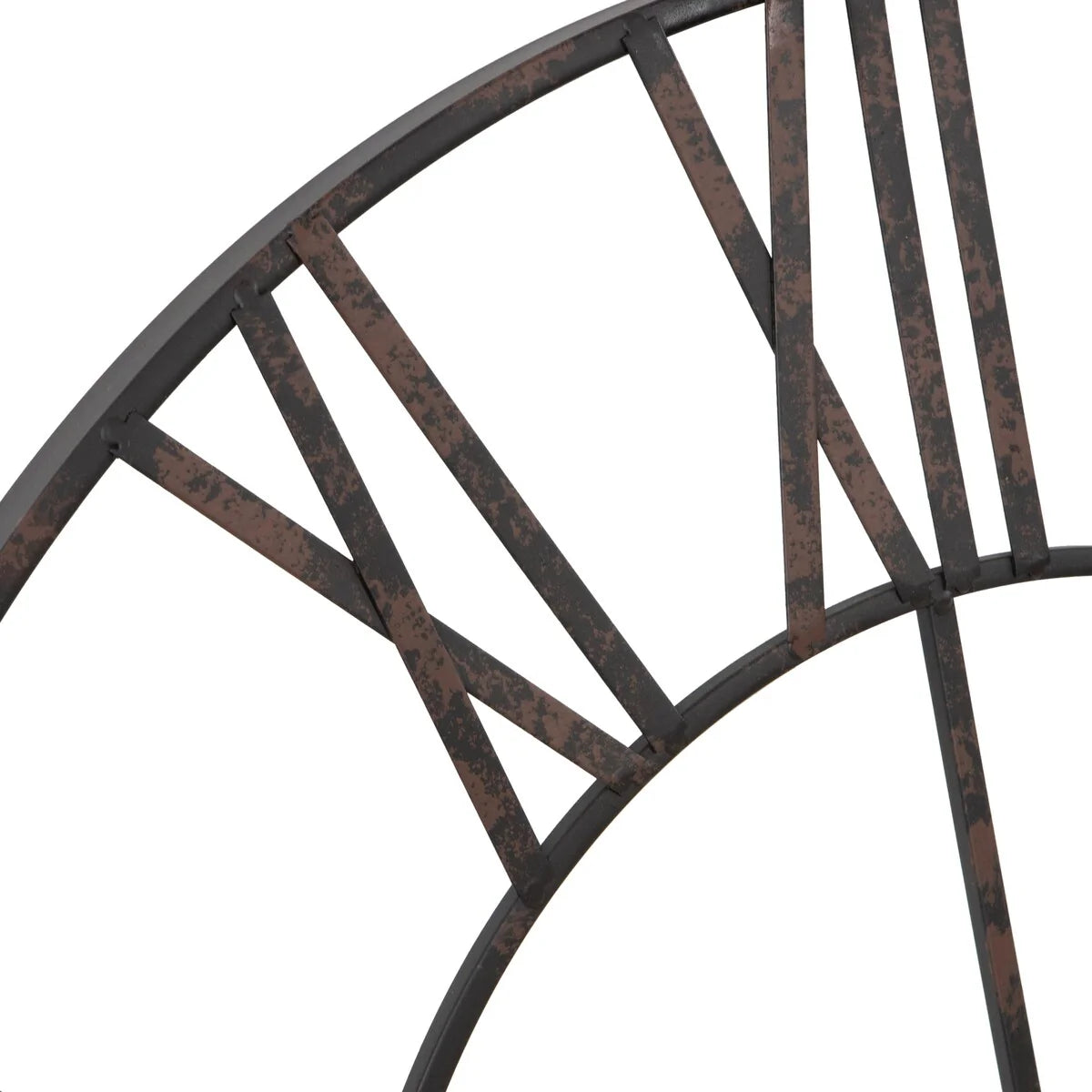 Round Metal Open-Frame Wall Clock