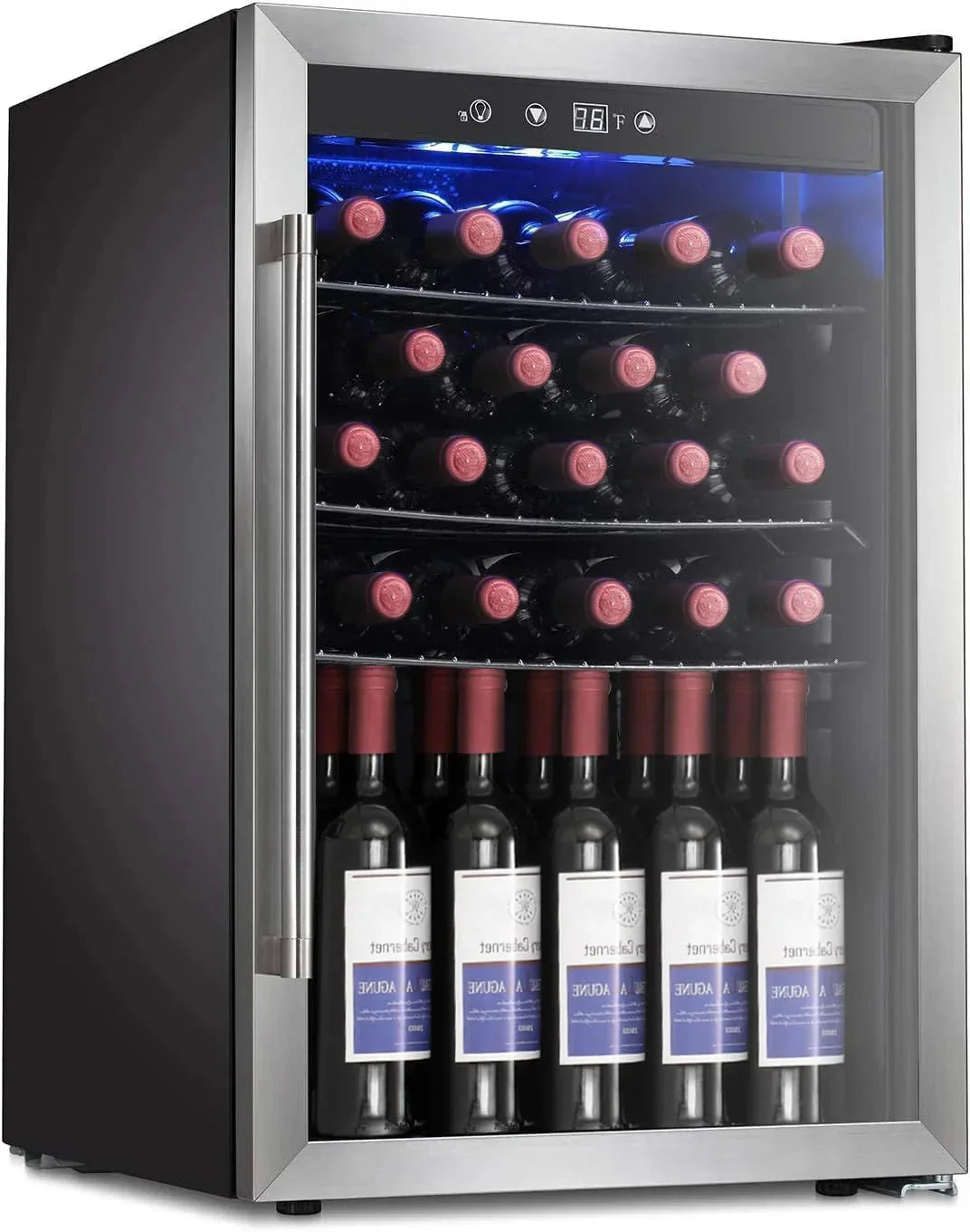 Antarctic Star Wine Cooler Refrigerator, 36 Bottle, 4.4 Cu. Ft., Stainless Steel