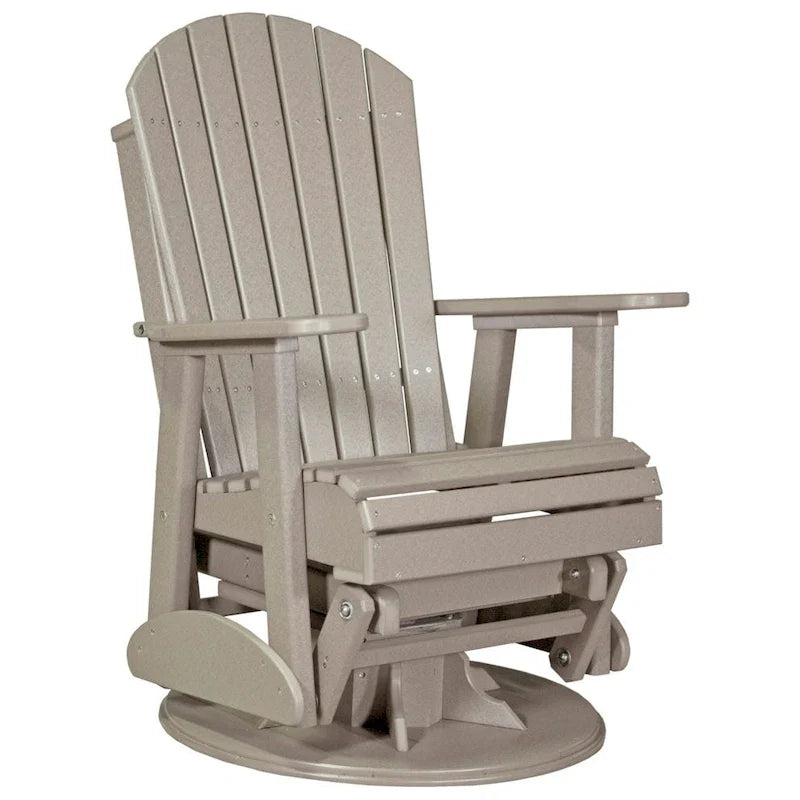 Poly Lumber Adirondack Swivel Glider Chair - 30W x 28D x 44H