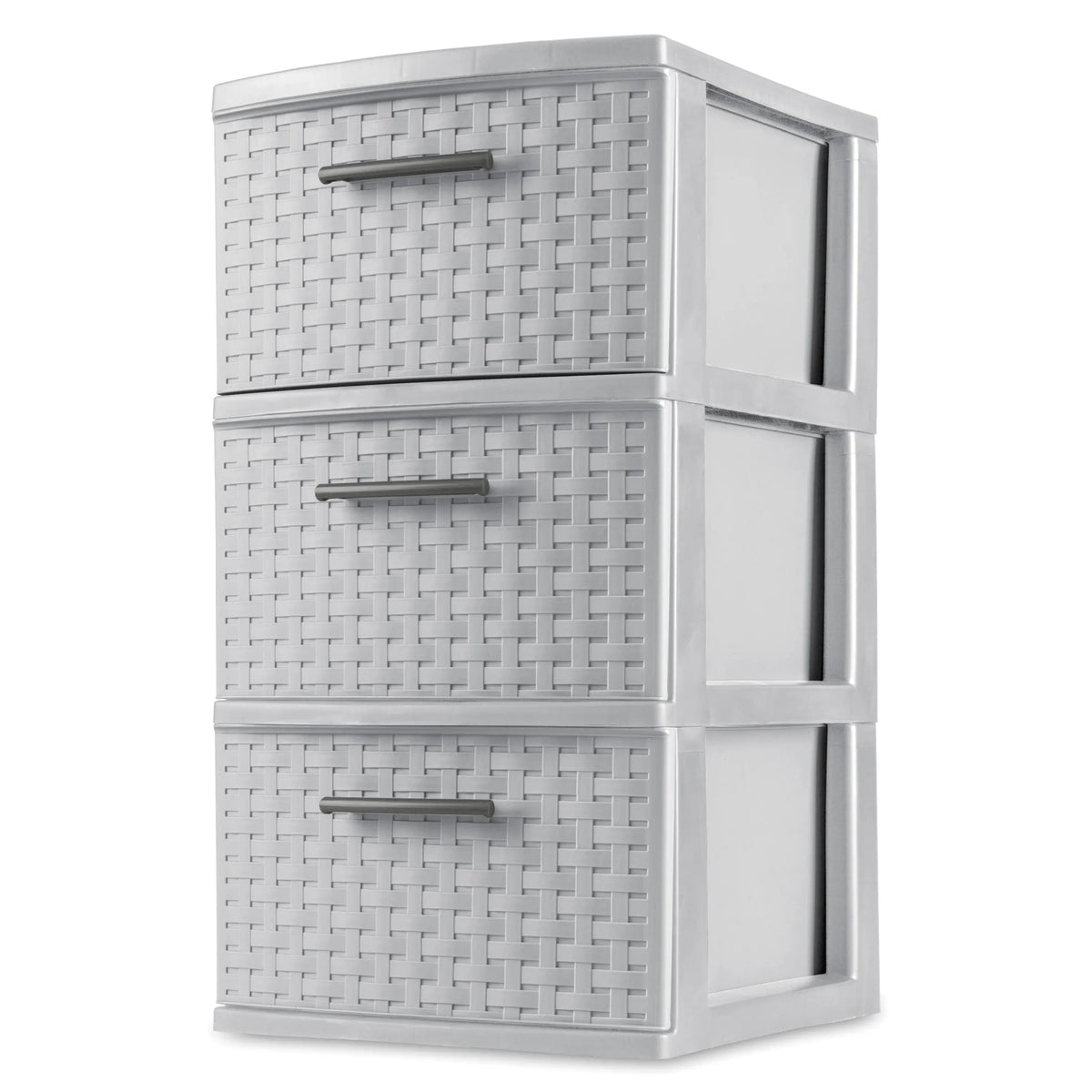 Sterilite 3 Drawer Weave Tower Cement