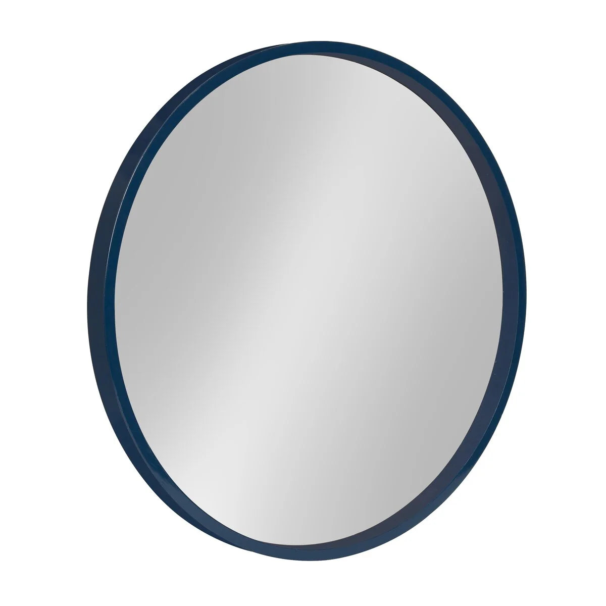 Round Wood Accent Wall Mirror With Modern Decorative Wooden Frame