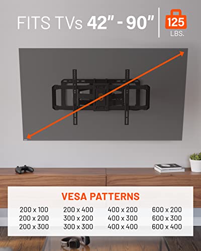 ECHOGEAR MaxMotion Full Motion TV Wall Mount For TVs Up To 90in - EGLF2