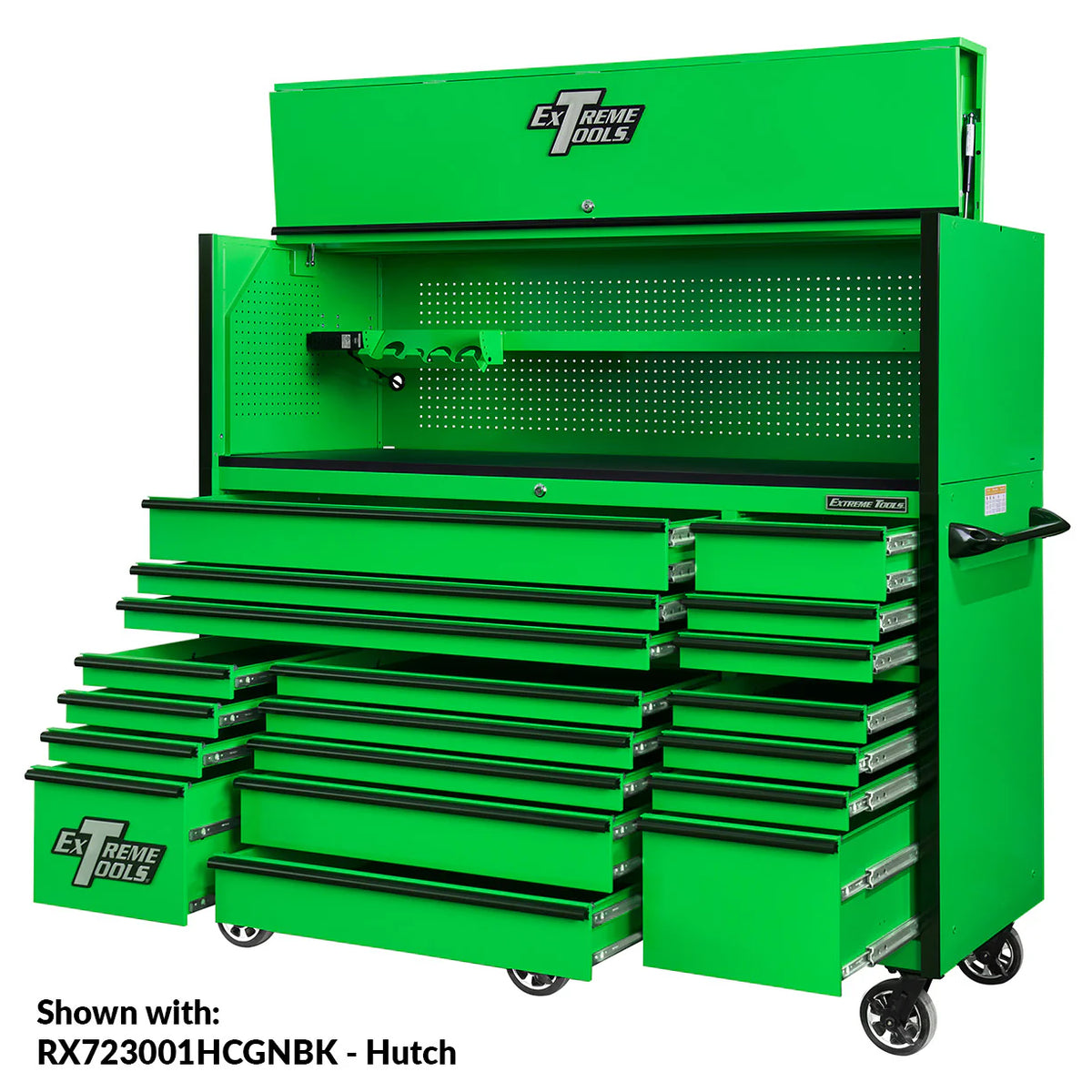 Extreme Tools 72-in x 30-in 19-Drawer Roller Cabinet With 250 lb Drawer Slides - RX723019RC-250