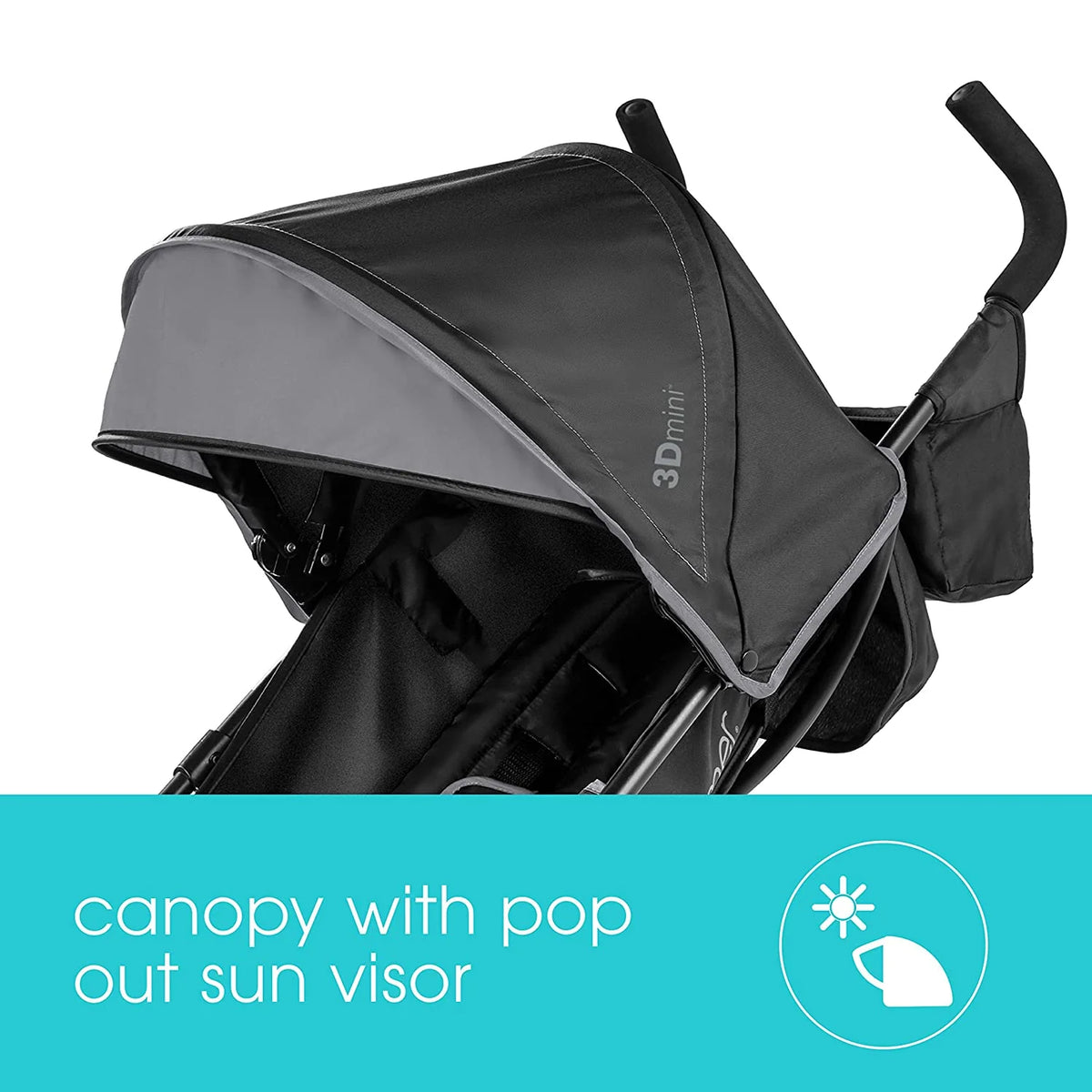 Convenience Lightweight Infant Stroller, Blue/Black - Compact Fold
