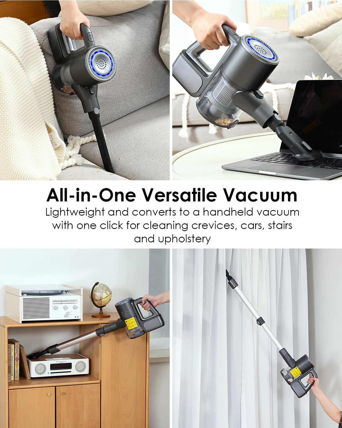 Cordless 2-in-1 Vacuum Cleaner And Mop Combo - 35Kpa