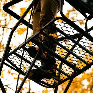 Jumbo Jack Ladder Stand With Adjustable Shooting Rail, 26 in x 31 in Platform, Mesh Seat