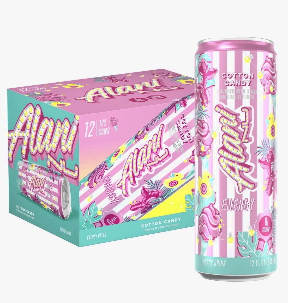 Energy Drink Cotton Candy 12 Pack 12 fl oz