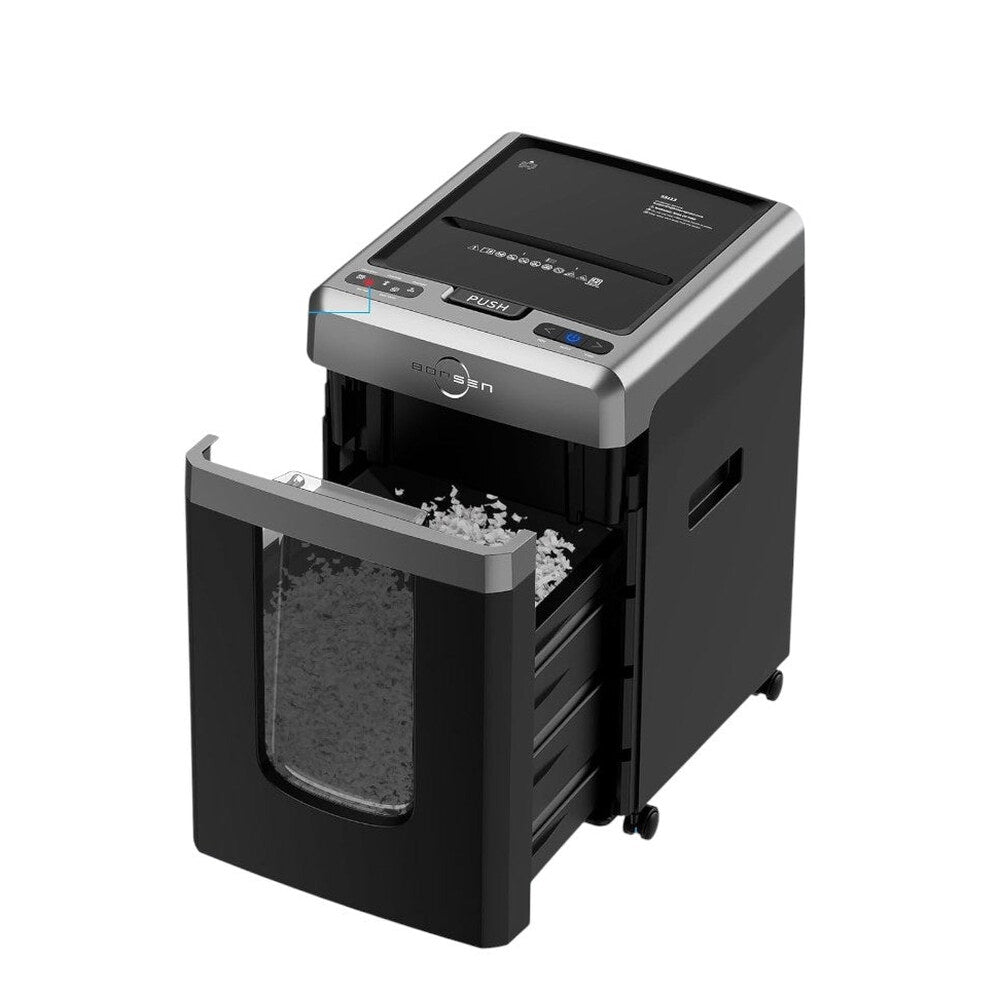 BONSEN 300-Sheet Auto Feed Paper Shredder, 60 Min, P-4, 8.1 Gal, Quiet