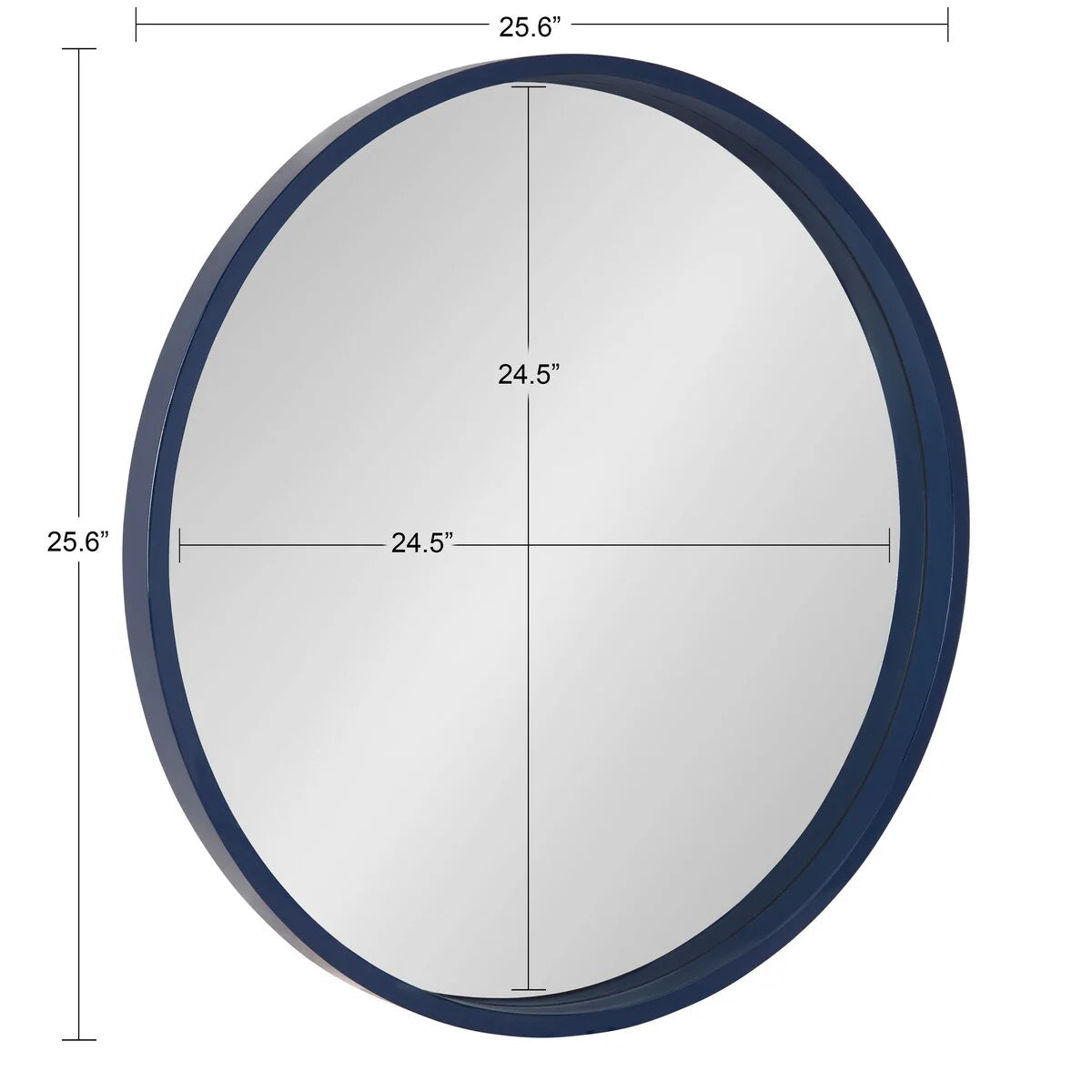 Round Wood Accent Wall Mirror With Modern Decorative Wooden Frame