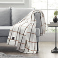 50"x60" Cozy Heated Throw Blanket Camel Window Pane - Brookstone