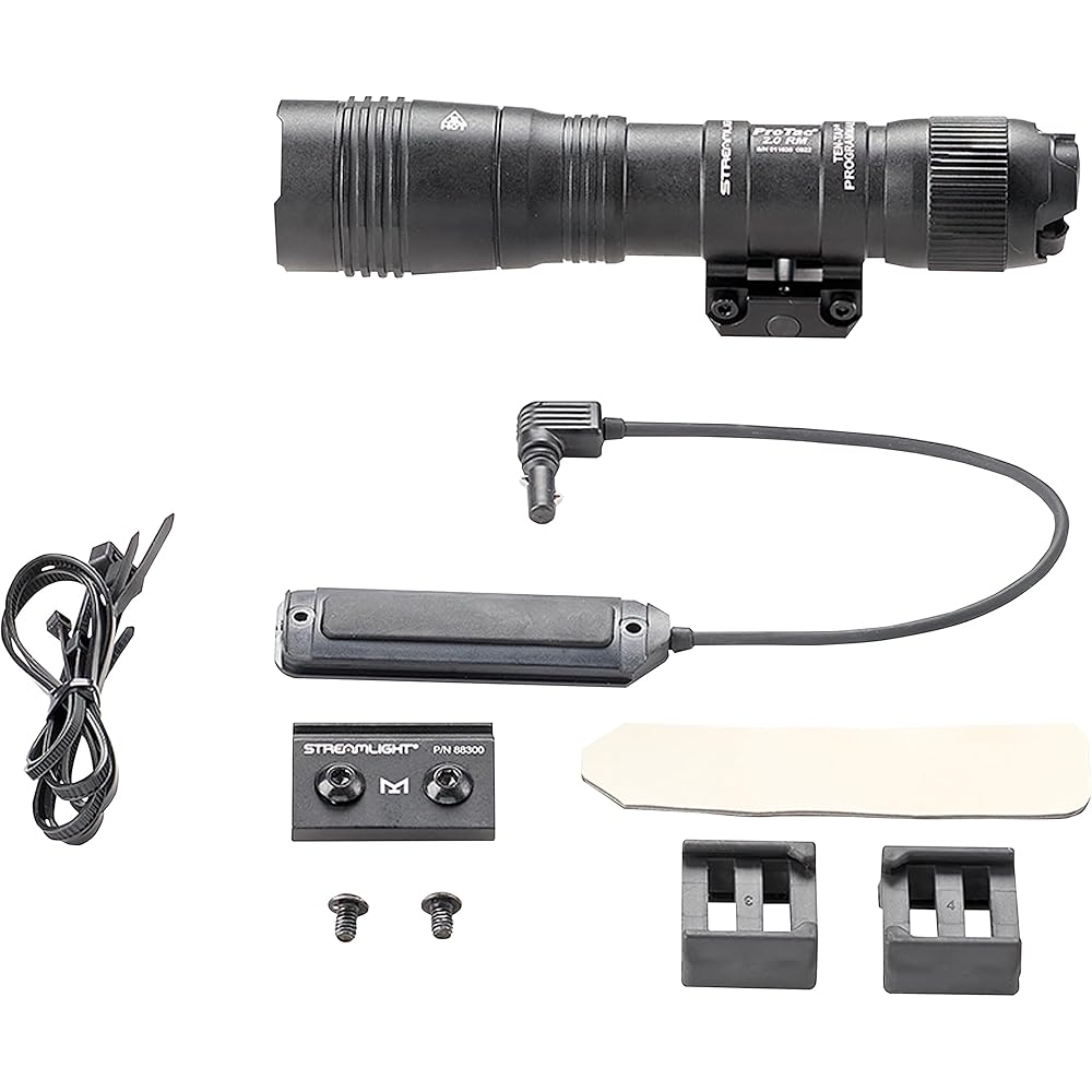 Streamlight ProTac 2.0 Rail Mount Tactical Rechargeable Weapon Light, 2000 Lumens, Black - 89009