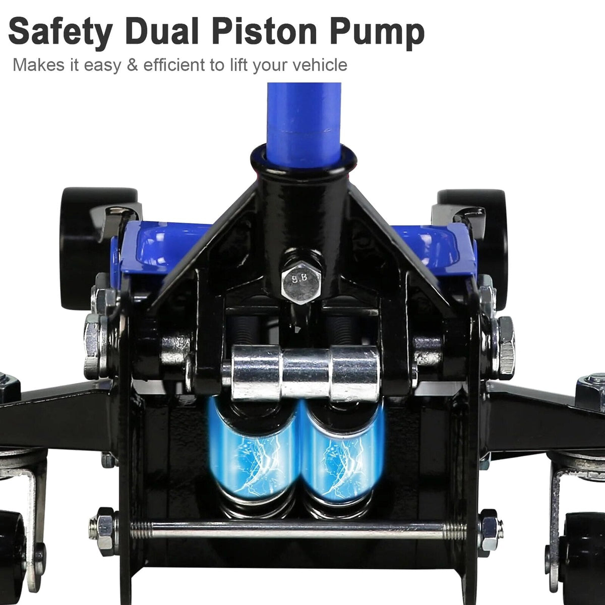 3 Ton Floor Jack, Hydraulic Low Profile Car Jack, Heavy Duty Steel Hydraulic Jack Floor Jack with Dual Piston Quick Lift Pump, Lifting Range 5.1′′-20′′