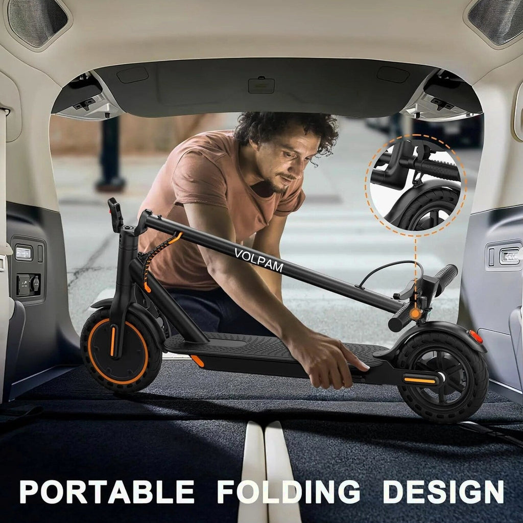 Electric Scooter, 350W/500W Powerful Motor, 8.5"/10" Solid Tires, 19/22Mph, 28/21/12 Miles Range,Dual Braking