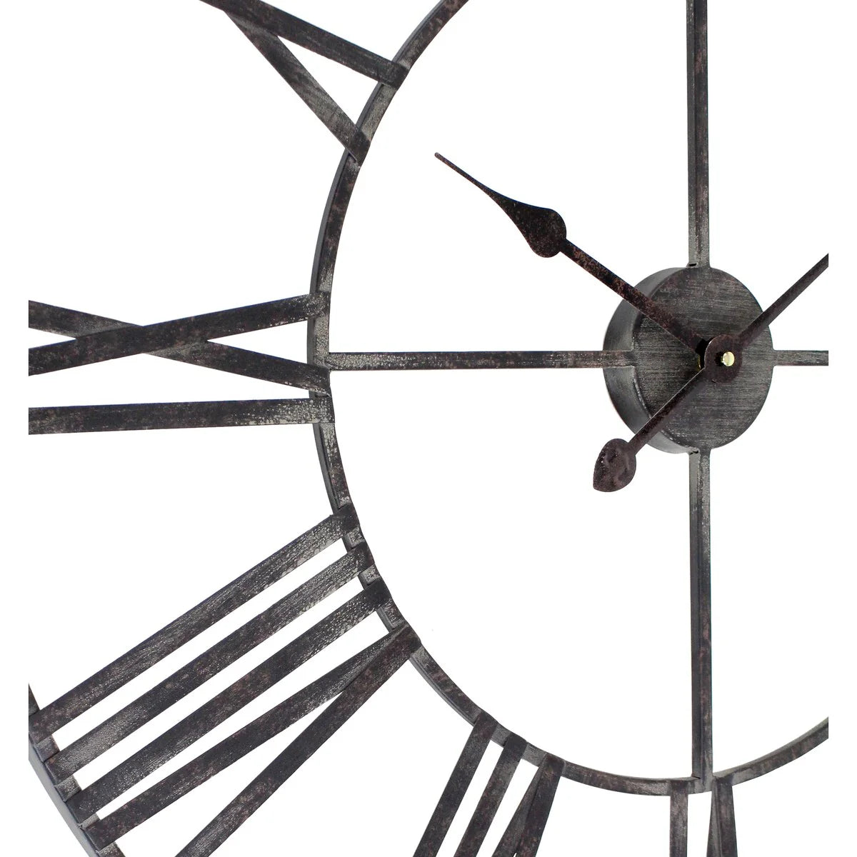 Round Metal Open-Frame Wall Clock