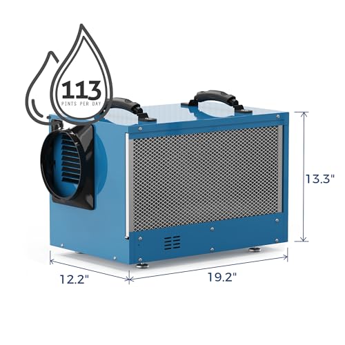 ALORAIR Commercial Dehumidifier 113 Pint, Blue, 1200 Square Feet - HD55 Blue