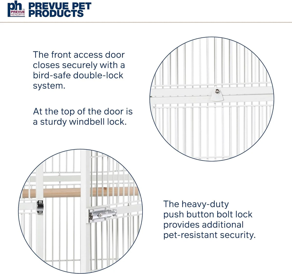 Prevue Pet Products Wrought Iron Select Bird Cage, Chalk White, 36-Inch x 24-Inch x 66-Inch - 3154C