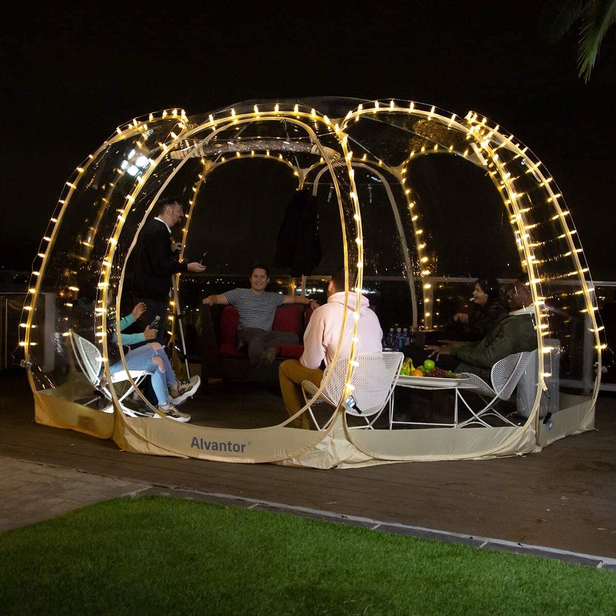 Alvantor Bubble Tent Pop Up Gazebo, 8-10 Person Igloo Dome Garden Patio Canopy Shelter