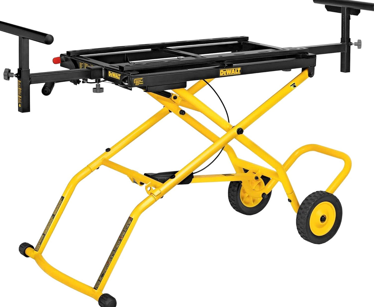 Miter Saw Stand With Wheels (DWX726) Yellow