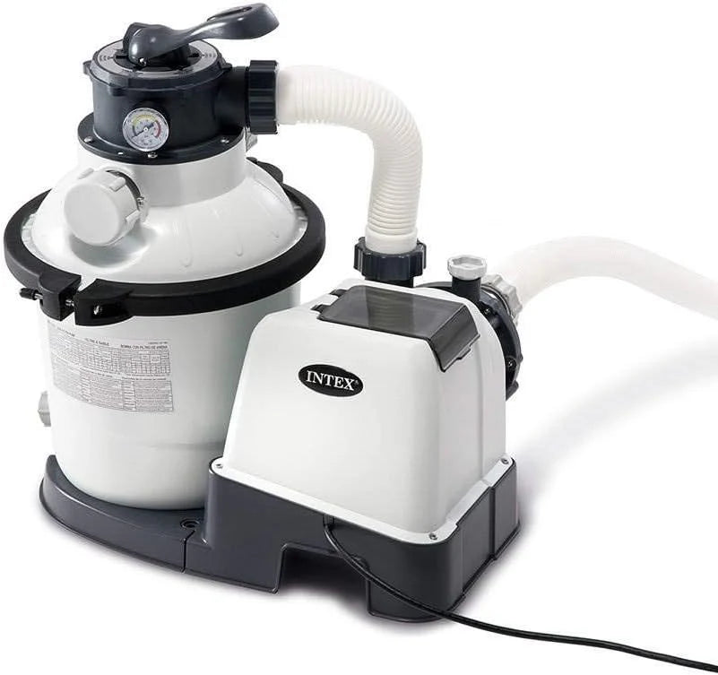 Intex Krystal Clear 16 Inch 3,000 GPH Above-Ground Pool Sand Filter Pump - 26651EG