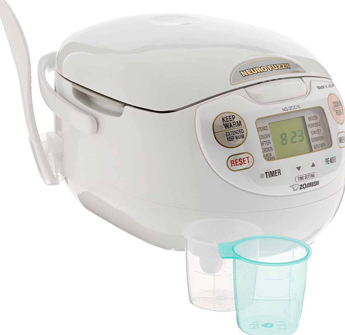 Zojirushi, Made in Japan Neuro Fuzzy Rice Cooker, 5.5-Cup, Premium White