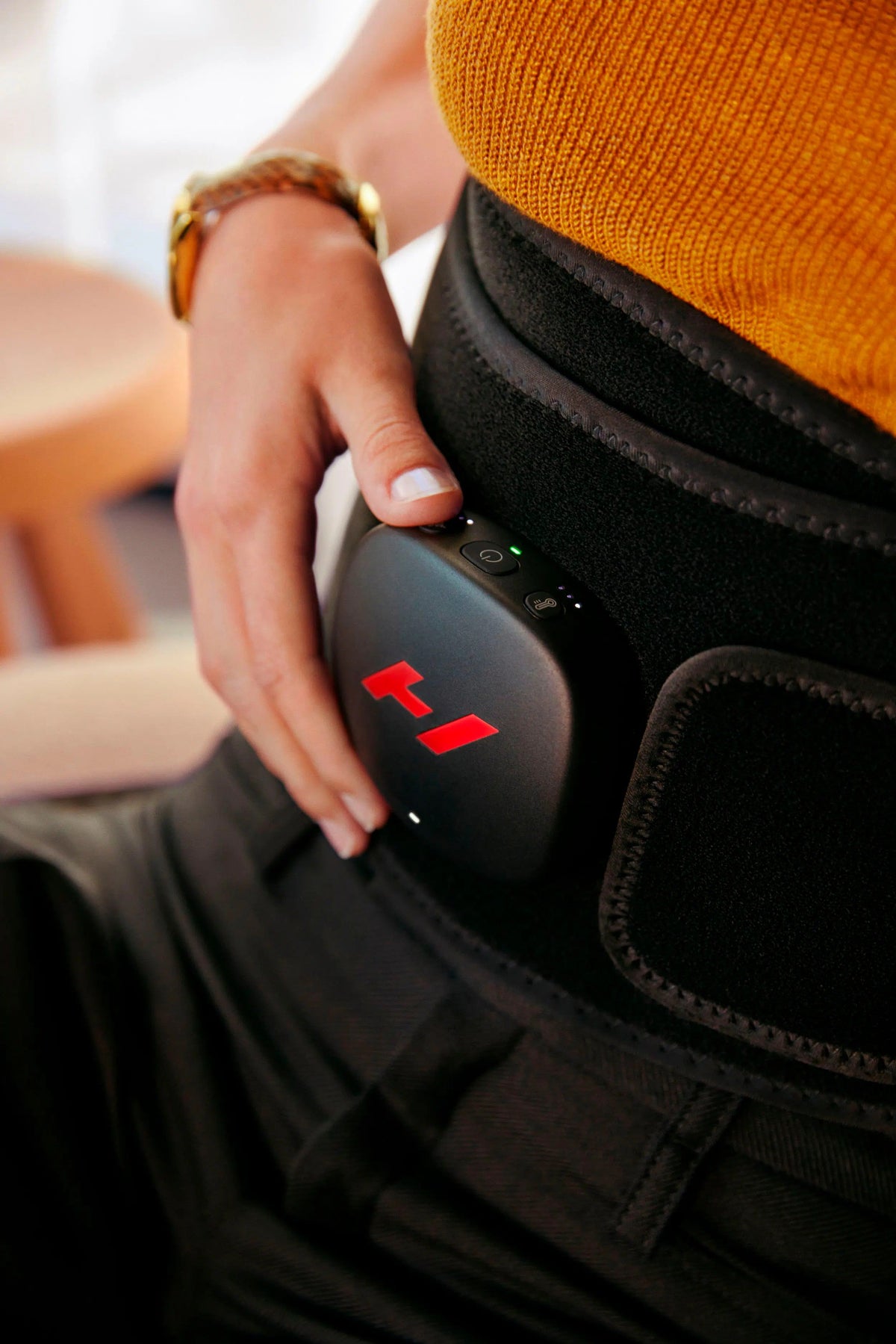 Cordless Heated Back Massage Wrap With 3 Heat Levels And 3 Vibration Modes - Black