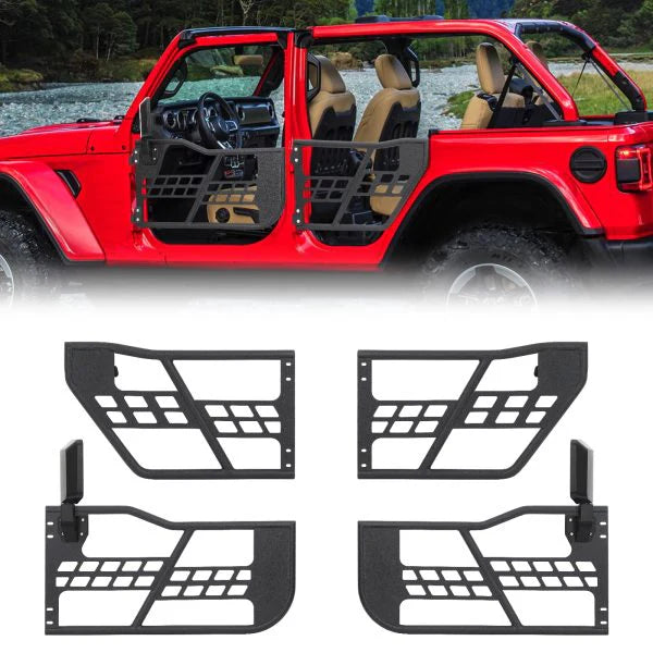Off-Road Safari Tubular Half Doors Compatible With 2018-2023 Wrangler JL 4 Door - Set Of 4