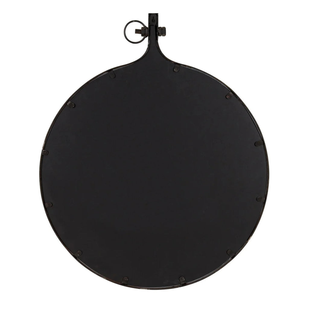 Modern Round Wall Mirror With Decorative Metal Frame