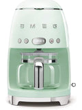 Smeg 50's Retro Style Aesthetic Drip Filter Coffee Machine, 10 cups, Pastel Green