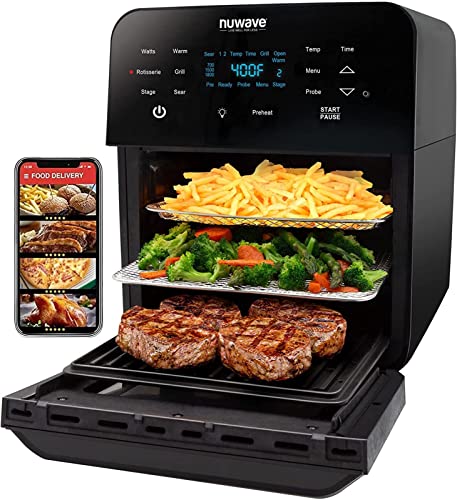 Nuwave Brio Air Fryer Oven, 15.5Qt, 1800W, Black