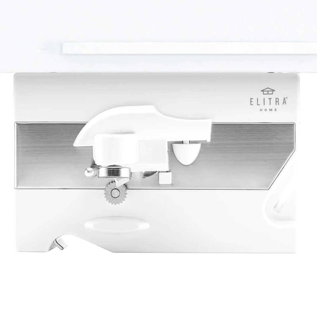 Elitra 3 in 1 Under The Cabinet Electric Can Opener, Blade Sharpener, Bottle Opener - White