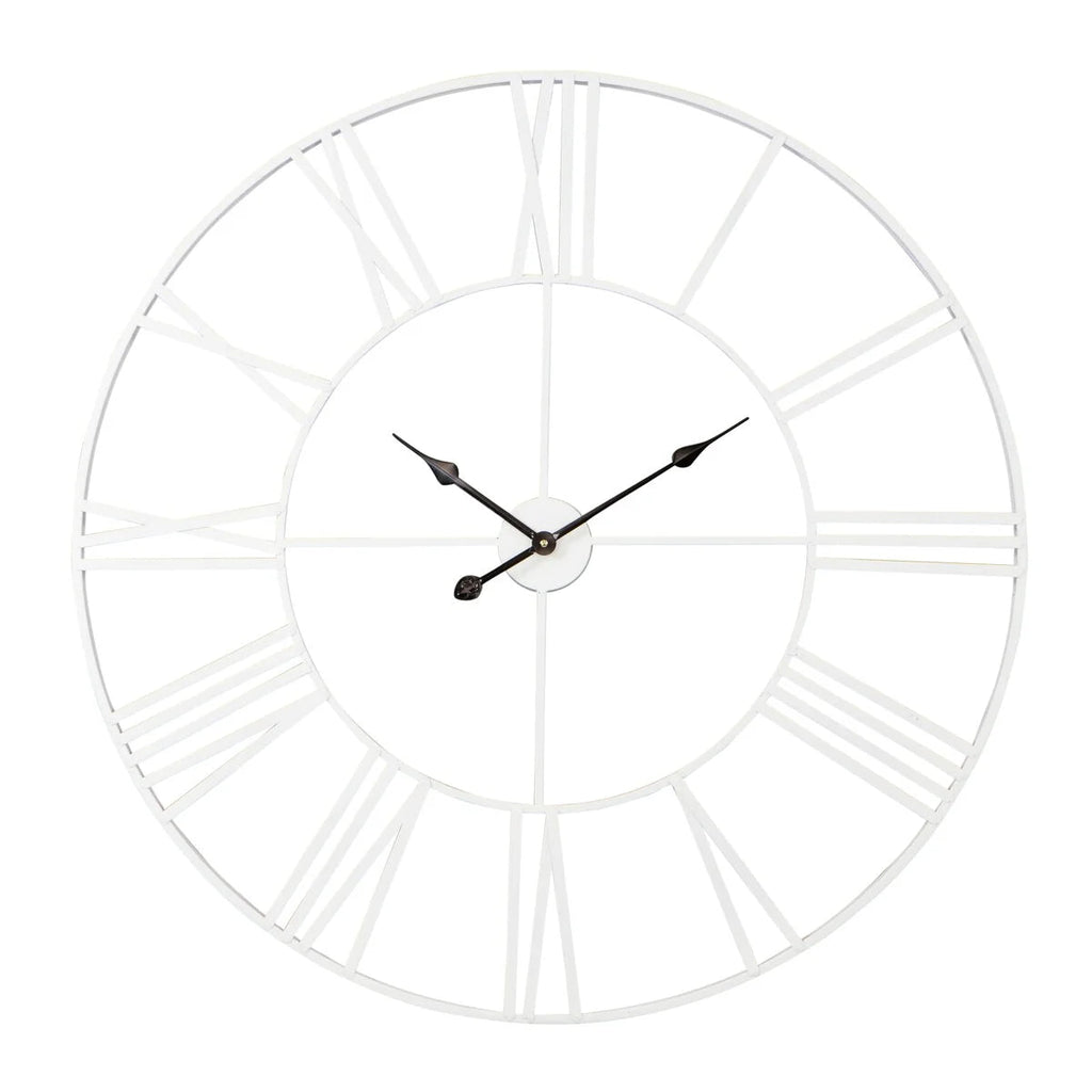 Round Metal Open-Frame Wall Clock