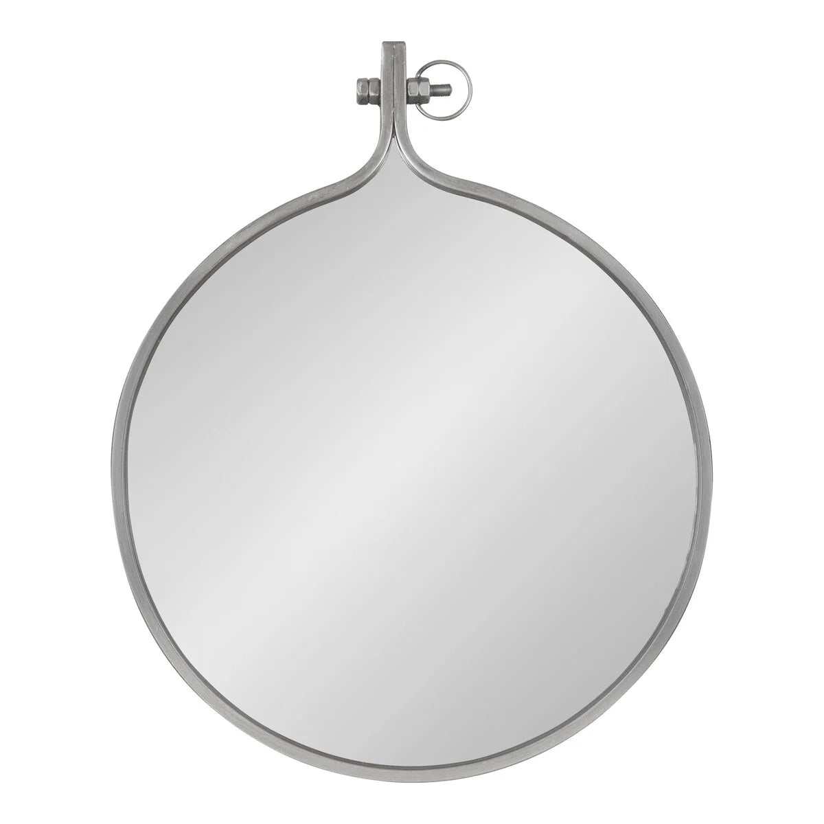 Modern Round Wall Mirror With Decorative Metal Frame