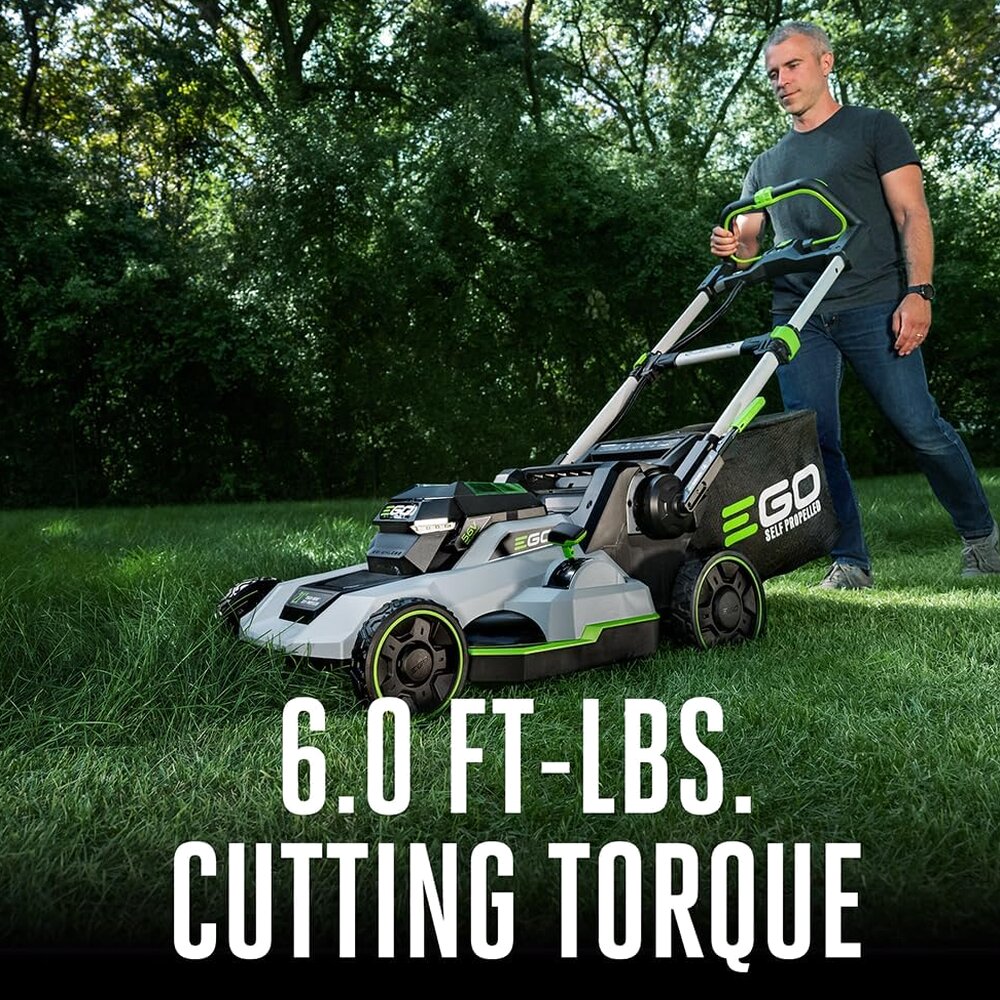 EGO Power+ LM2102SP-A 21-Inch 56-Volt Lithium-ion Self-Propelled Cordless Lawn Mower (2) 4.0Ah Battery and Rapid Charger Included
