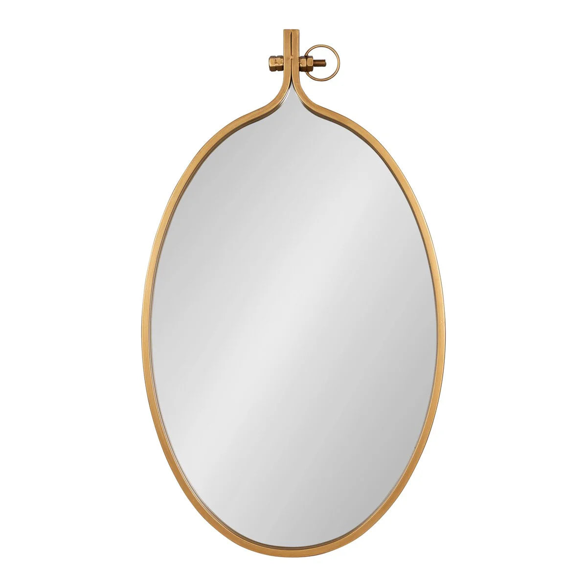 Modern Round Wall Mirror With Decorative Metal Frame