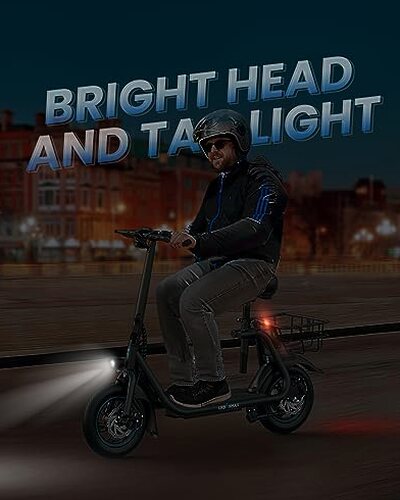 URBANMAX C1 Electric Scooter with Seat, 450W Powerful Motor up to 22 Miles Range