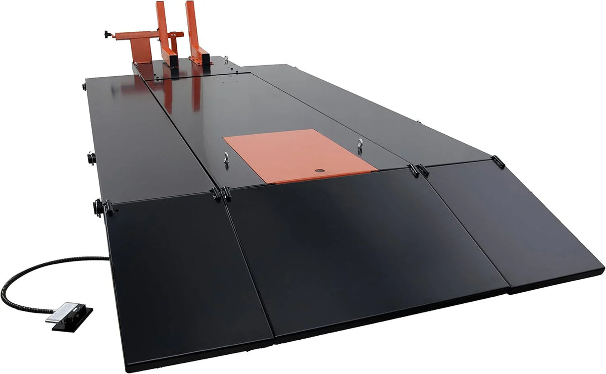 APlusLift Air-Operated Motorcycle & ATV Lift Table, 1500LB, 48in Wide With Side Extensions - MT1500X