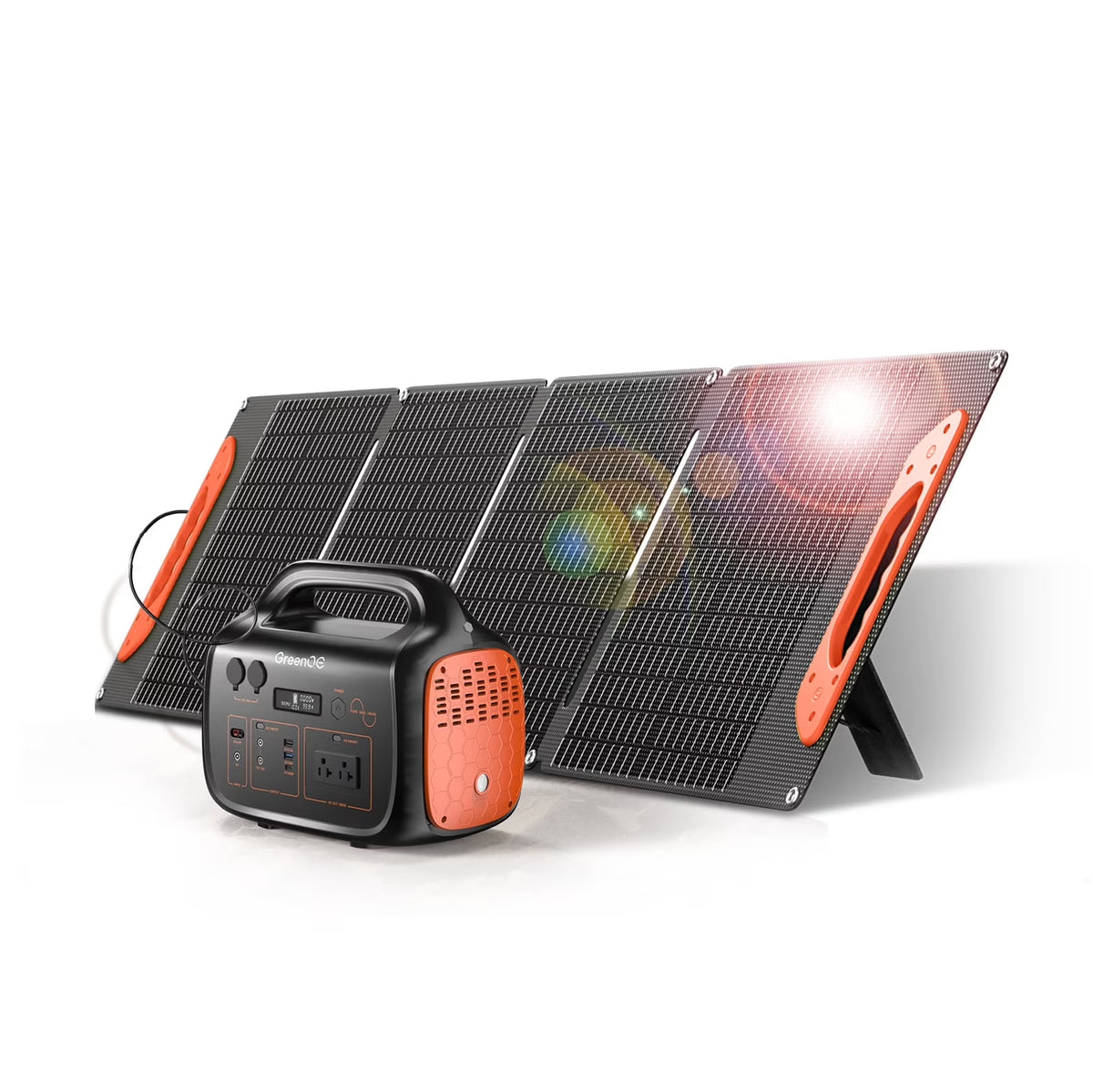 GreenOE Portable Power Station 1000W 1024Wh With 100W Solar Panel