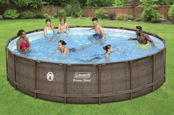 Coleman 18 x 48 Power Steel Frame Above Ground Swimming Pool Set