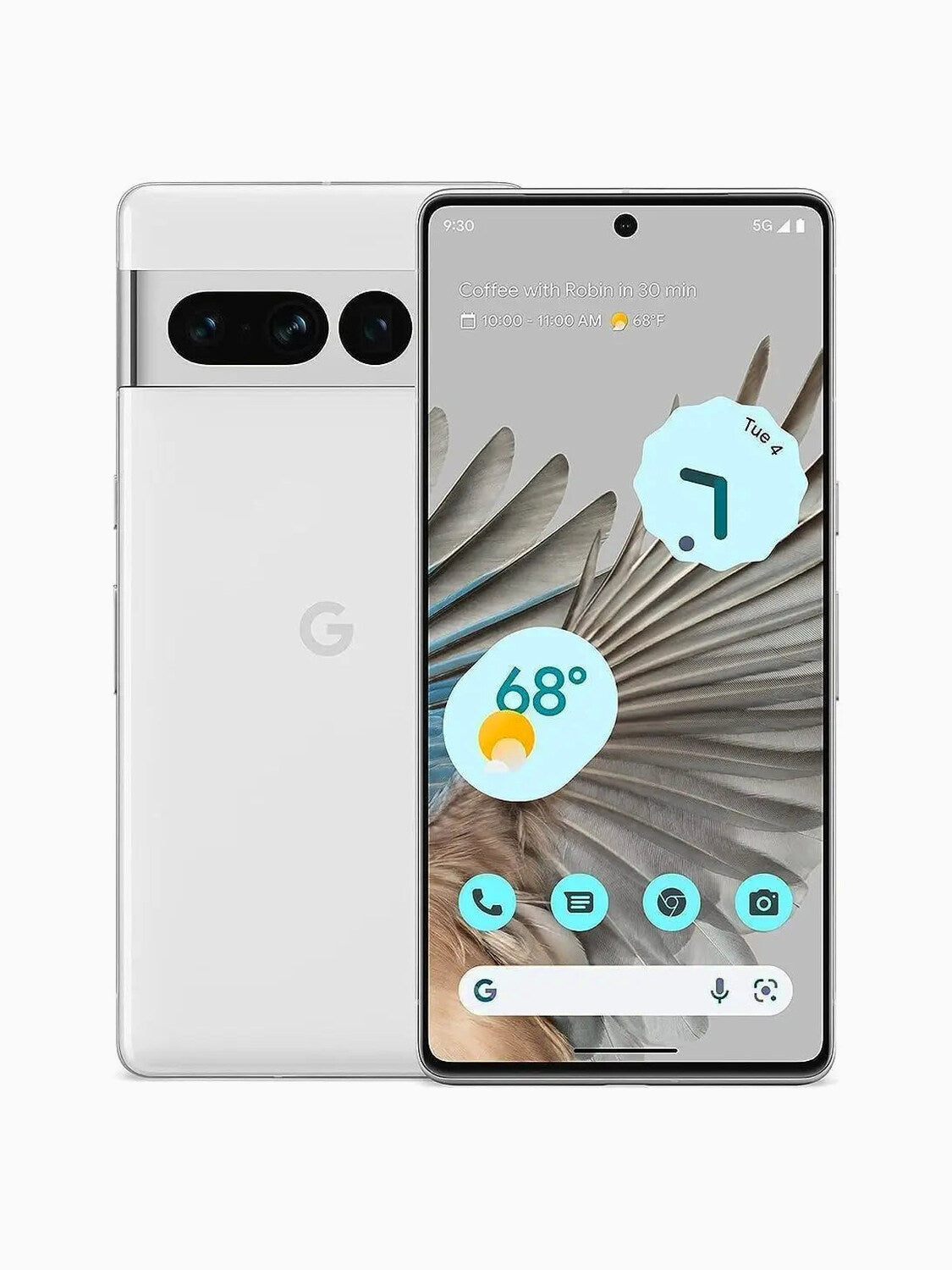 Google Pixel 7 Pro 5G Android Phone Unlocked Smartphone with Telephoto , Wide Angle Lens, and 24 Hour Battery 128GB Snow