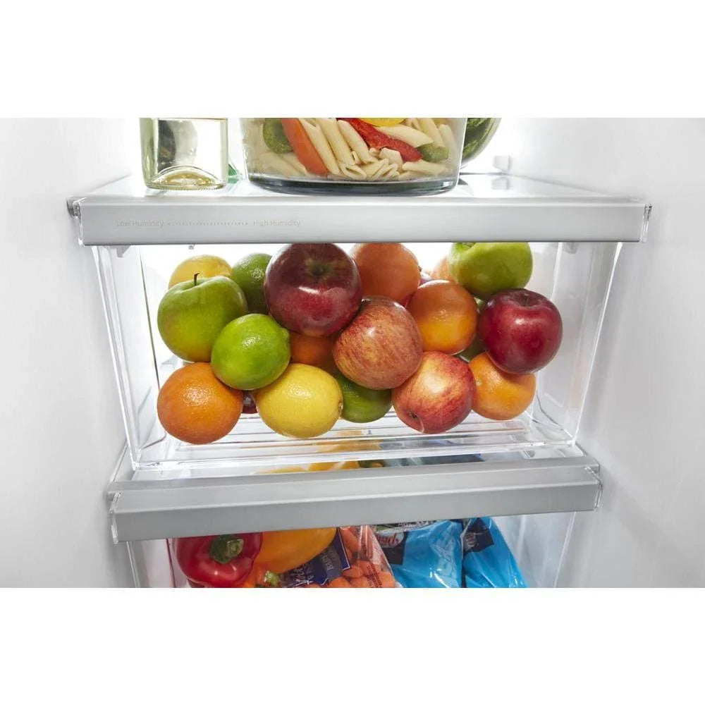 Side-By-Side Refrigerator, 36-Inch Wide, 24 Cu. Ft., Stainless Steel