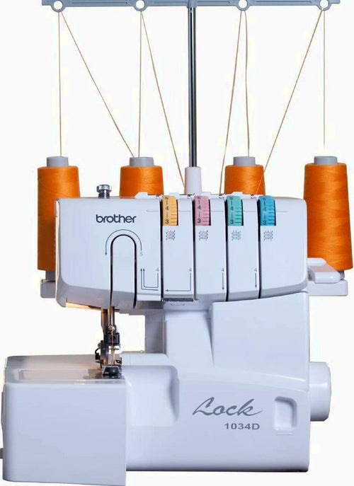 1034D Serger Heavy-Duty Metal Frame Overlock Machine 1300 Stitches Per Minute Removeable Trim Trap 3 Included Accessory Feet