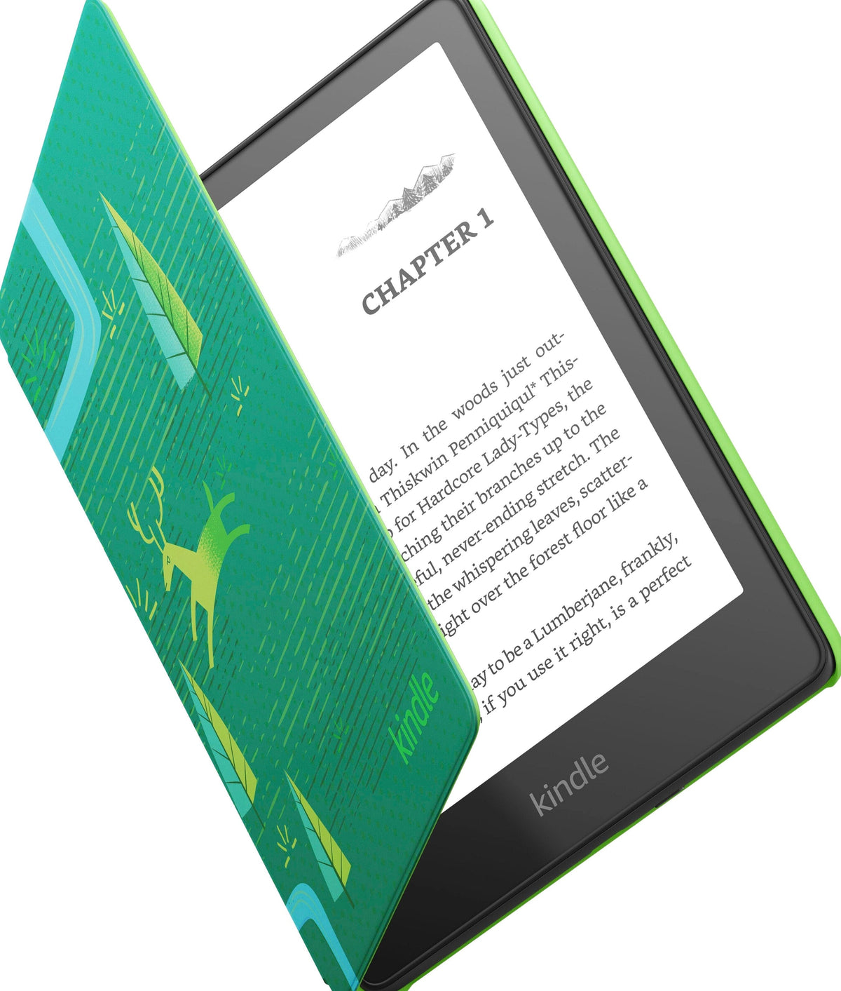 Amazon – Kindle Paperwhite Kids E-Reader 6.8′′ display with kid-friendly cover – 16GB – 2022 – 2023 – Emerald Forest