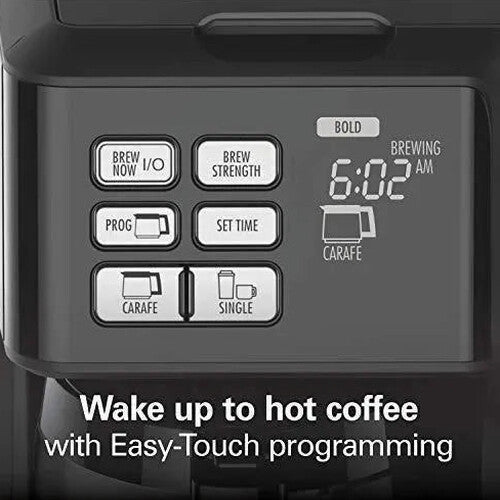 Hamilton Beach FlexBrew Thermal Coffee Maker, Single Serve &amp; Full Pot, Compatible with K-Cup Pods or Grounds, Programmable, Black and Stainless (49966)
