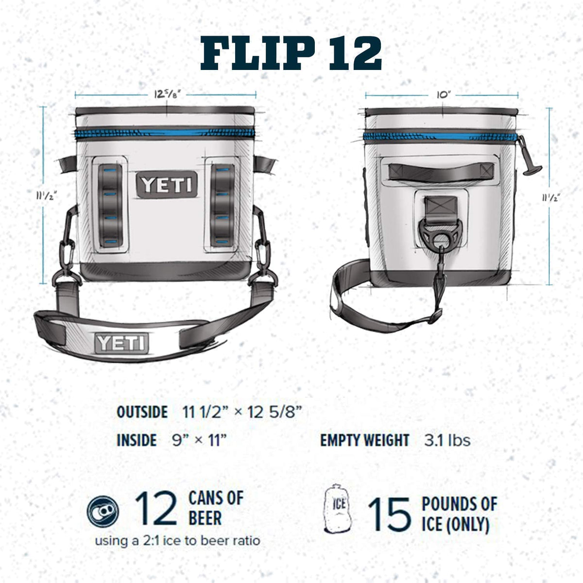 Portable Soft Cooler, 12 Cans Capacity