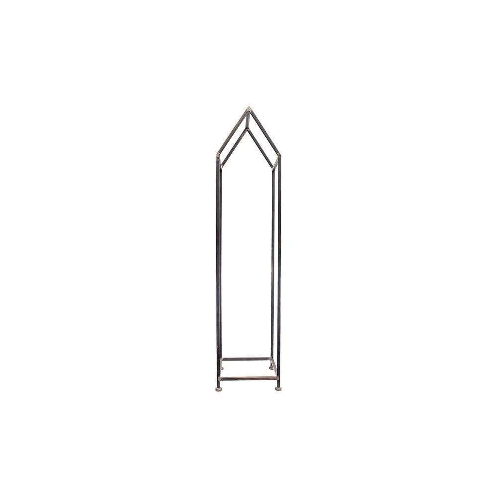 3R Studios House Shaped Metal Log Holder, 13 in. L x 12.5 in. W x 55.75 in. H