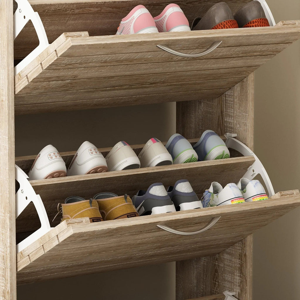Modern Flip-Down Shoe Storage Cabinet