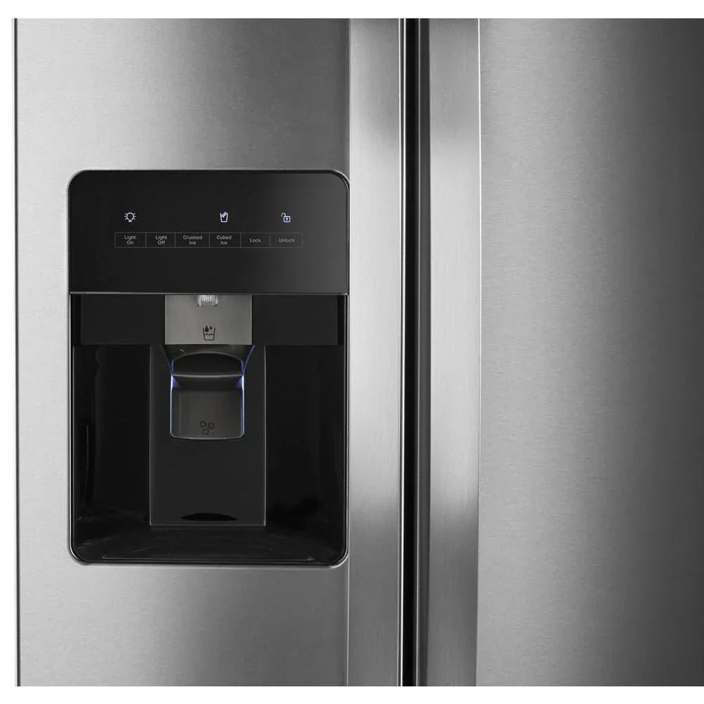 Side-By-Side Refrigerator, 36-Inch Wide, 24 Cu. Ft., Stainless Steel
